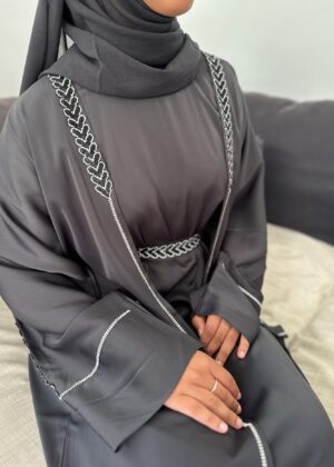 Abaya NOURA gris foncé